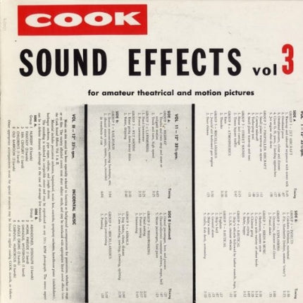 SOUND EFFECTS VOL.3 | AUTORES VARIOS