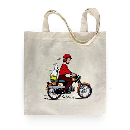BOLSA TELA ESTAMPADA TINTIN MOTO