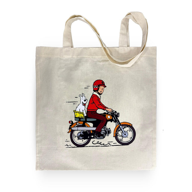 BOLSA TELA ESTAMPADA TINTIN MOTO