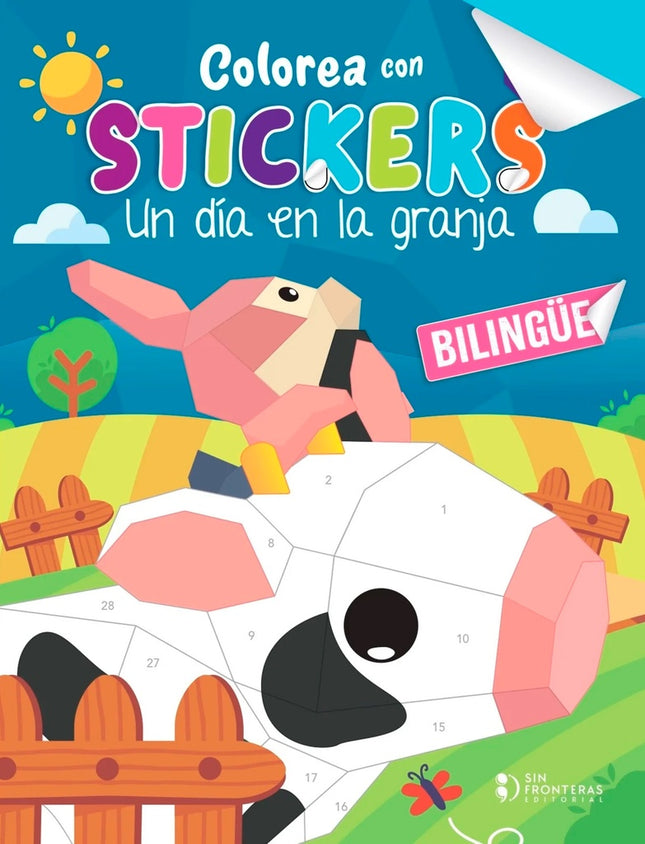 COLOREA CON STICKERS UN DIA EN LA GRANJA | AUTORES VARIOS