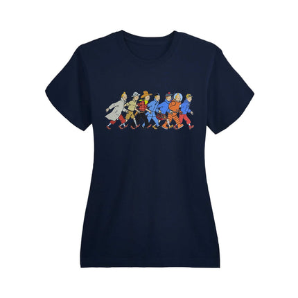 CAMISETA AZUL MUJER TINTIN PERSONAJES TALLA M