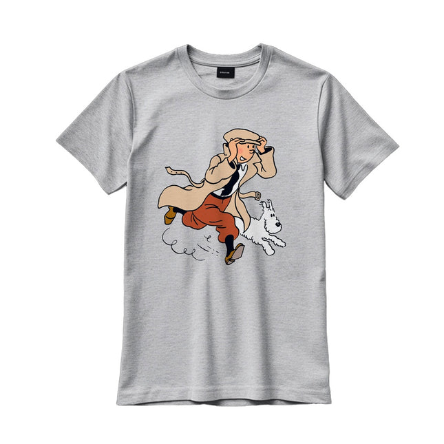 CAMISETA GRIS HOMBRE TINTIN GABARDINA TALLA L