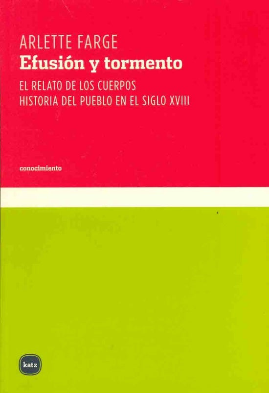 EFUSION Y TORMENTO. EL RELATO DE LOS CUERPOS | ARLETTE FARGE