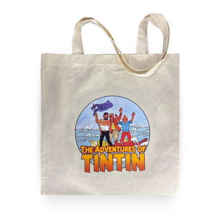 BOLSA TELA ESTAMPADA TINTIN AVENTURES