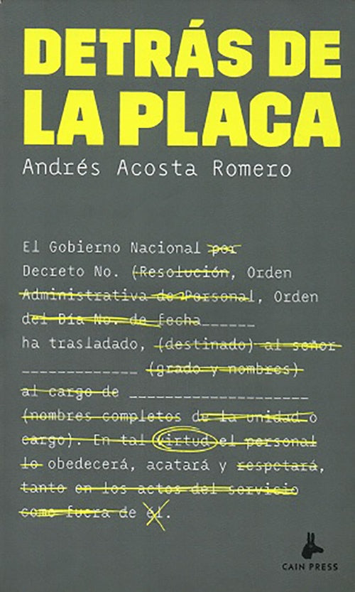 DETRAS DE LA PLACA | ANDRES ACOSTA ROMERO
