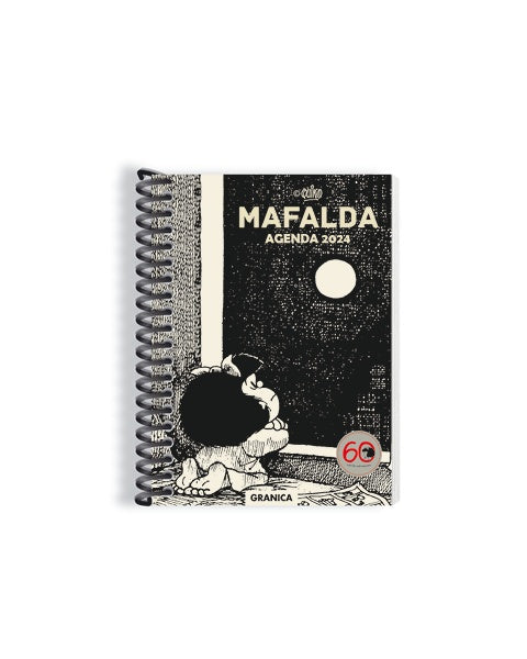 AGENDA MAFALDA DIA POR PAGINA 2024 NEGRA | QUINO
