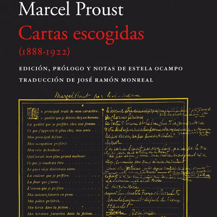 CARTAS ESCOGIDAS (1888-1922) | MARCEL PROUST