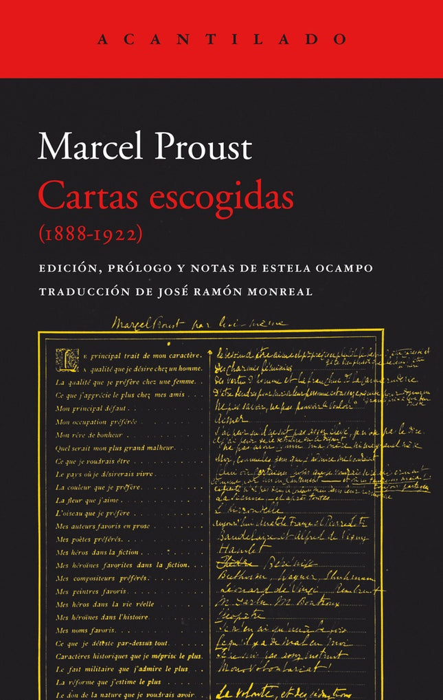 CARTAS ESCOGIDAS (1888-1922) | MARCEL PROUST