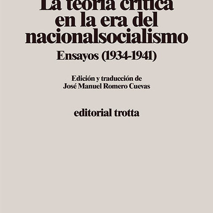 LA TEORIA CRITICA EN LA ERA DEL NACIONALSOCIALISMO | HERBERT MARCUSE