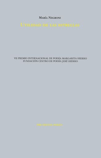 UTILIDAD DE LAS ESTRELLAS | MARIA NEGRONI
