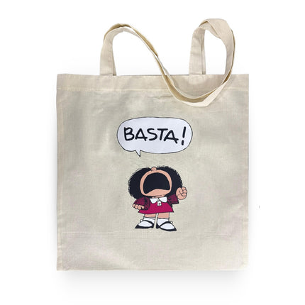 BOLSA TELA ESTAMPADA MAFALDA BASTA!