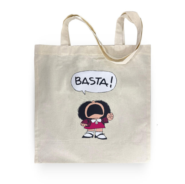 BOLSA TELA ESTAMPADA MAFALDA BASTA!