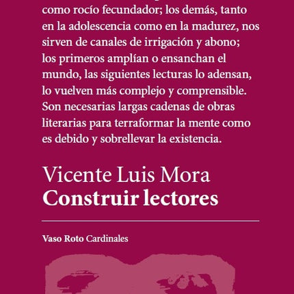 CONSTRUIR LECTORES | VICENTE LUIS MORA