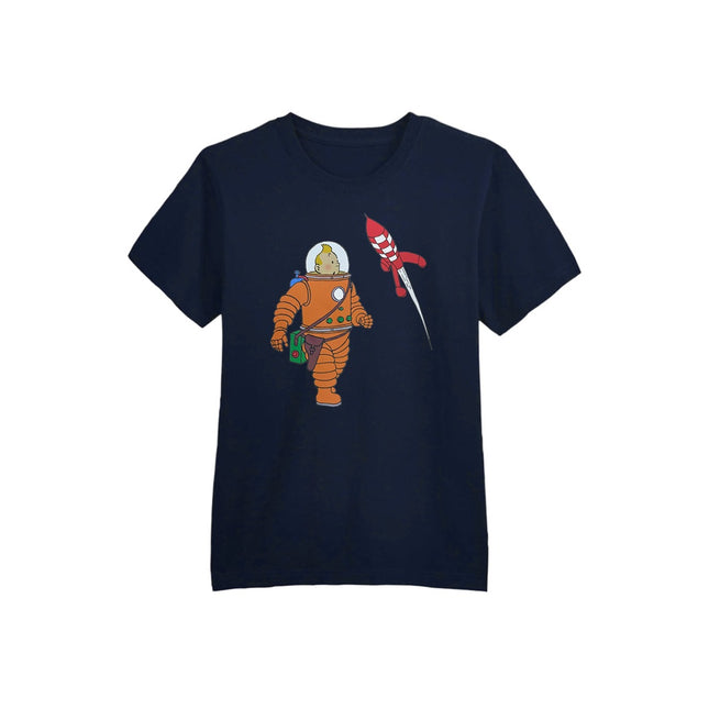 CAMISETA AZUL NIÑO TINTIN ASTRONAUTA TALLA 12