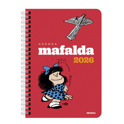AGENDA MAFALDA 2026 ANILLADA ROJA | QUINO