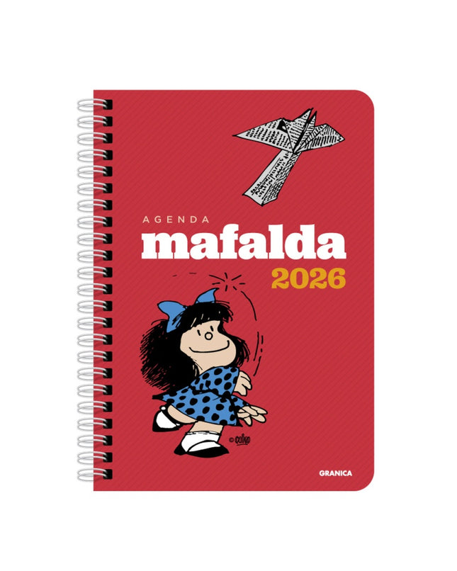 AGENDA MAFALDA 2026 ANILLADA ROJA | QUINO