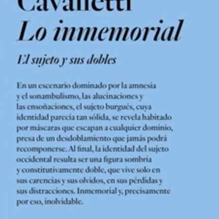 LO INMEMORIAL | ANDREA CAVALLETTI
