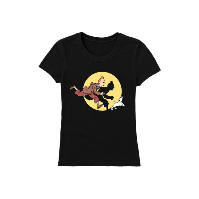 CAMISETA NEGRA NIÑO TINTIN SOMBRA TALLA 4