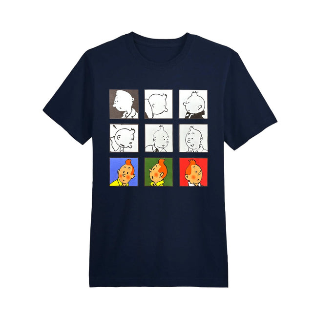 CAMISETA AZUL HOMBRE TINTIN EVOLUCION TALLA XL