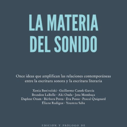LA MATERIA DEL SONIDO | AUTORES VARIOS