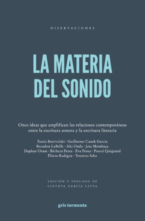 LA MATERIA DEL SONIDO | AUTORES VARIOS