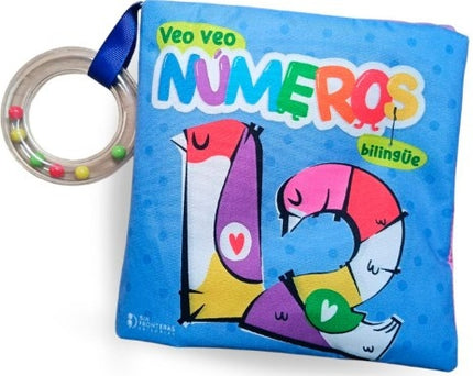 VEO VEO NUMEROS CON SONAJERO LIBRO DE TELA | AUTORES VARIOS