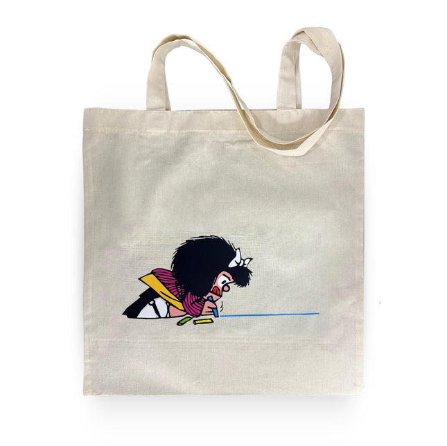 BOLSA TELA ESTAMPADA MAFALDA LAPIZ