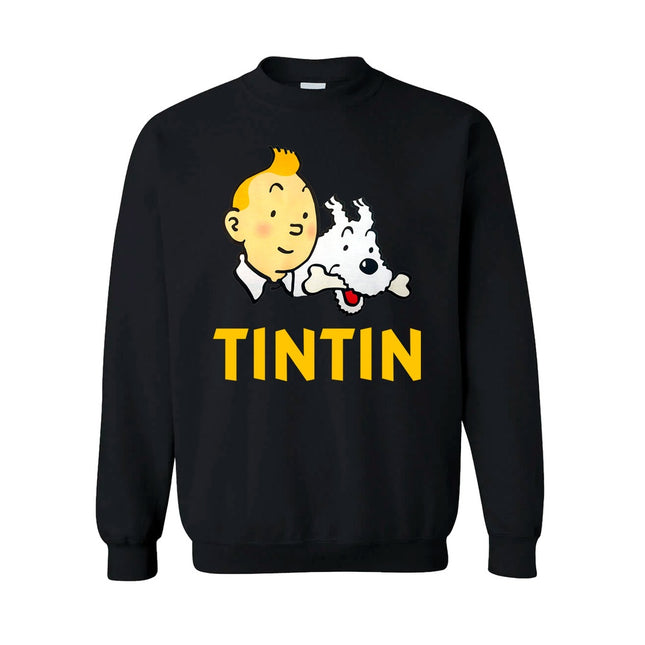 BUSO CUELLO REDONDO NEGRO TINTIN LOGO TALLA L